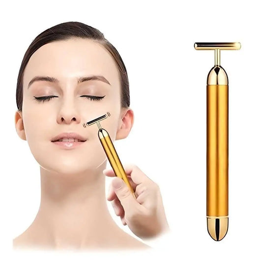 24K Gold Energy Beauty Bar Electric Facial Massage Roller 1k4wmh-4n